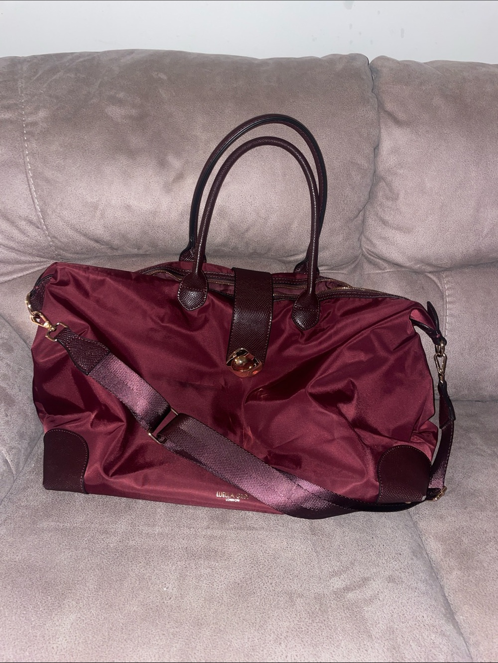Luella grey Weeknd duffle plum
